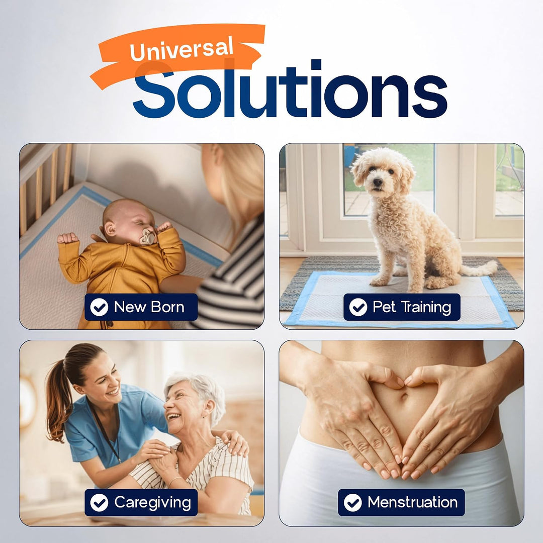 HEALQU Wickelunterlage Einweg – Baby Wickelauflagen 50 Stück 43 x 60cm – extra weich, saugfähig und