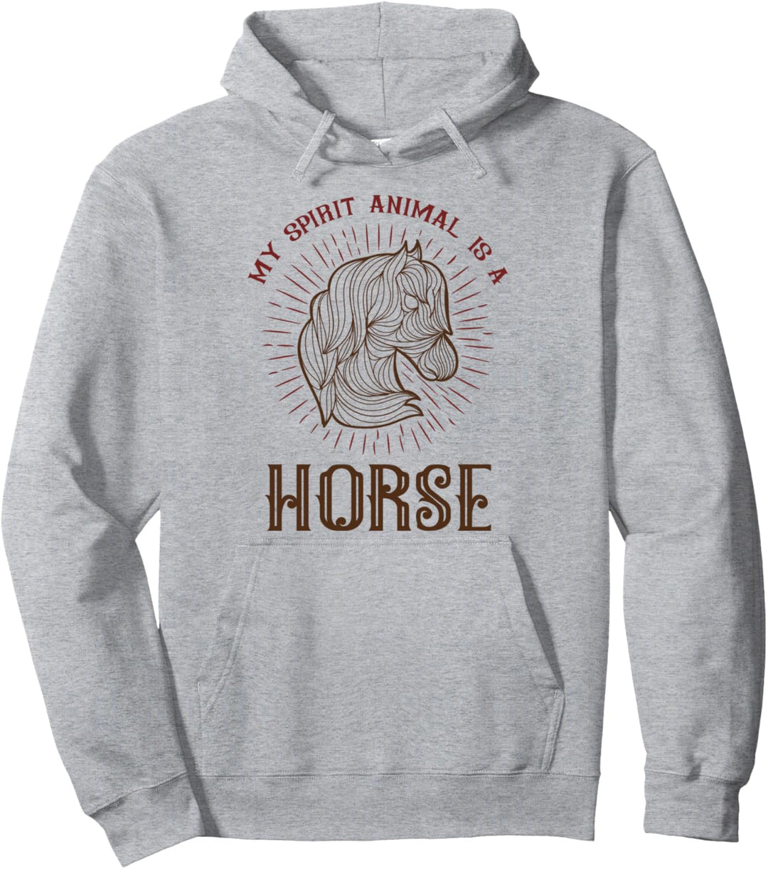 My Spirit Animal Is A Horse Pferde-Mandala Pullover Hoodie