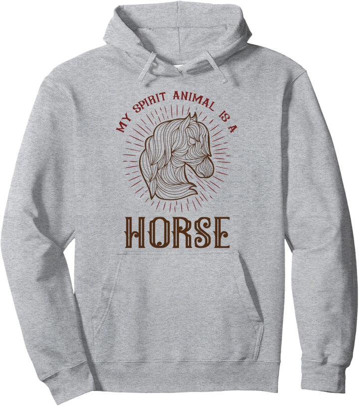 My Spirit Animal Is A Horse Pferde-Mandala Pullover Hoodie