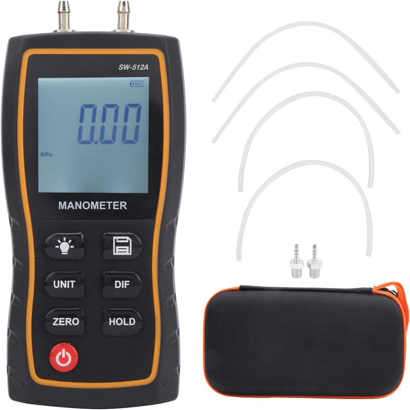 Jectse Luftdruckmesser, digitales Manometer-Handpräzisionsbarometer HVAC digitaler Differenzdruckmes