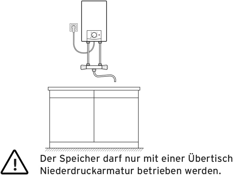 Vaillant Warmwasserspeicher, Übertischgerät eloSTOR VEN 5/7-5 O plus, 230 V, Kapazität: 5 Liter, Nie