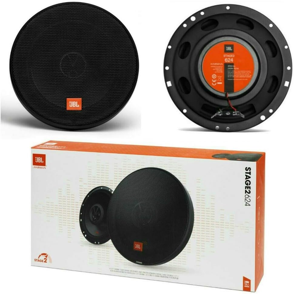 2 koaxiallautsprecher 2 Wege kompatibel mit JBL STAGE2 624 6,5" 16,50 cm 165 mm 40 watt rms 240 watt
