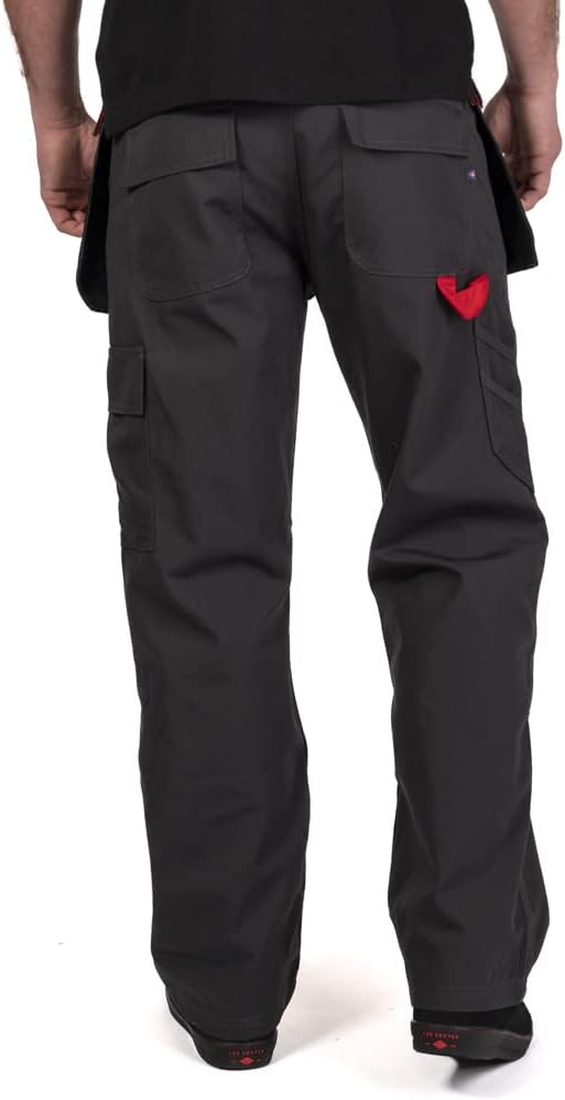 Lee Cooper Herren Multi & Holster Pocket Kneepad Arbeitssicherheitshose Cargohose, Grau / Schwarz, 3