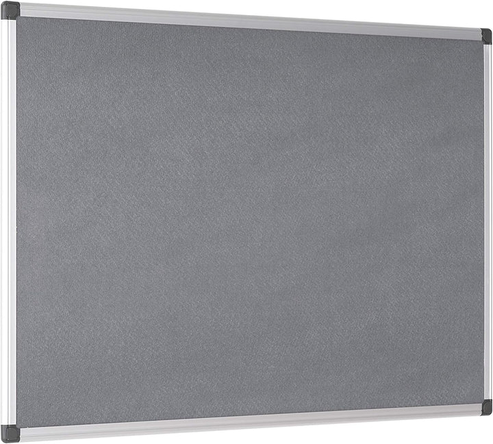 Bi-Office FA0342170 Pinnwand Maya, Filztafel Mit Aluminiumrahmen, Graue Filzoberfläche, 90 x 60 cm G