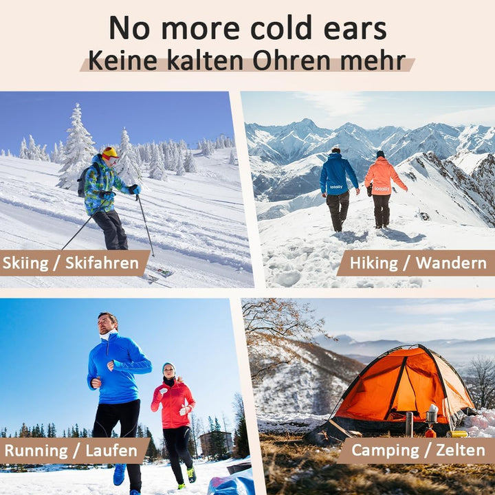 AROMA SEASON® | Beheizte Ohrenwärmer mit integriertem Akku für Damen Herren Kinder im Winter | Behei