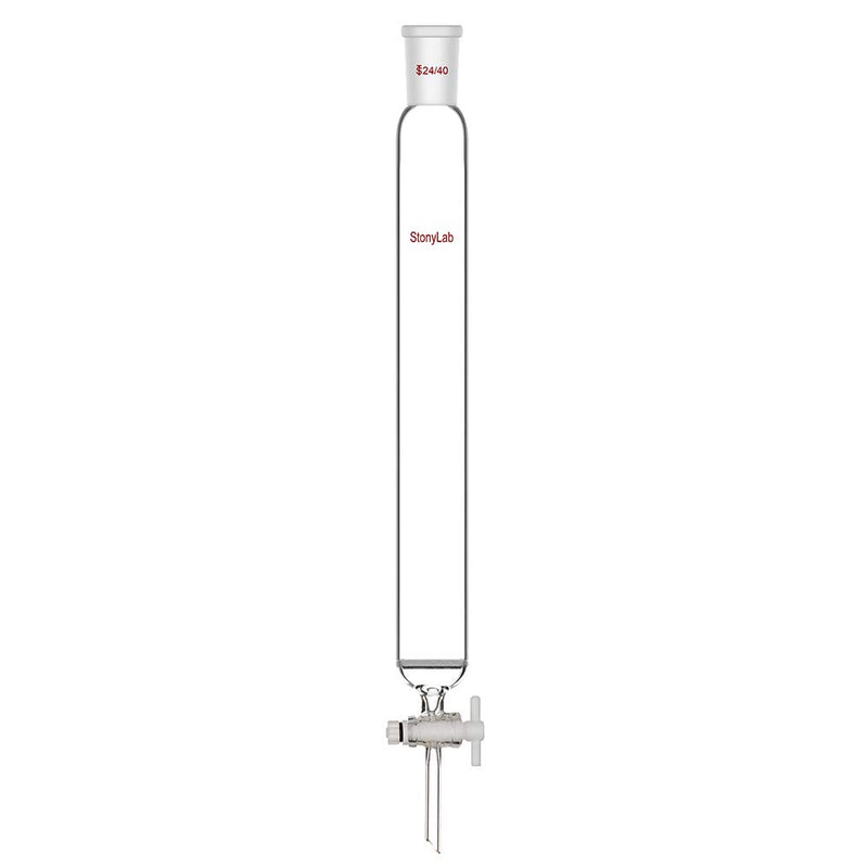 stonylab Chromatographie Säule aus Borosilikatglas, Chromatography Column 24/40 Gelenk Chromatograph