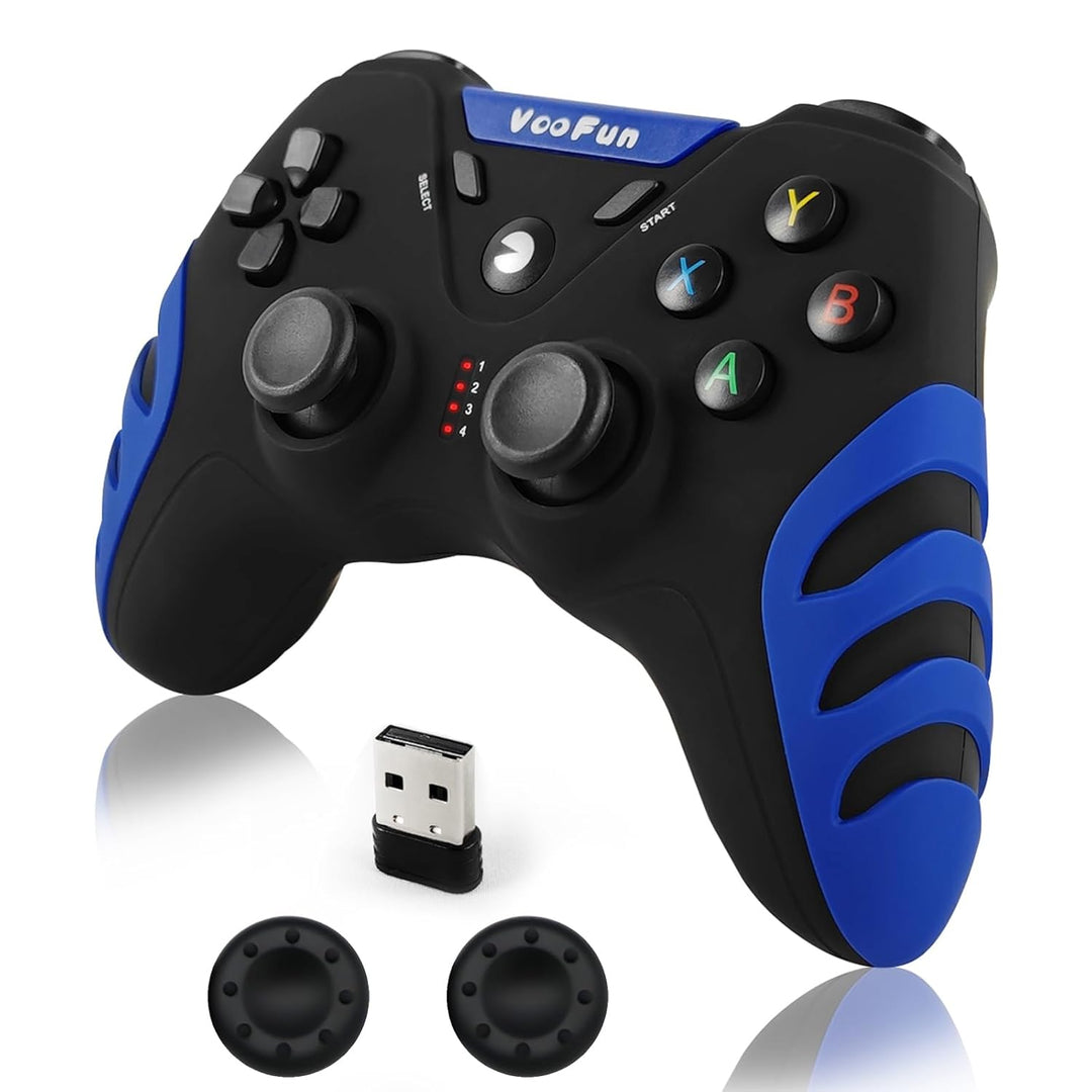 VooFun PC Controller, Wireless PS3 Controller PC Gamepad mit Dual-Vibration, Gaming Controller für P