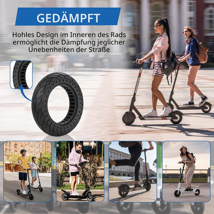 ANSENI 10x2.125 zoll e-scooter reifen für 10-Zoll-Elektroroller,Vollreifen 10 Zoll Ersatzreifen für