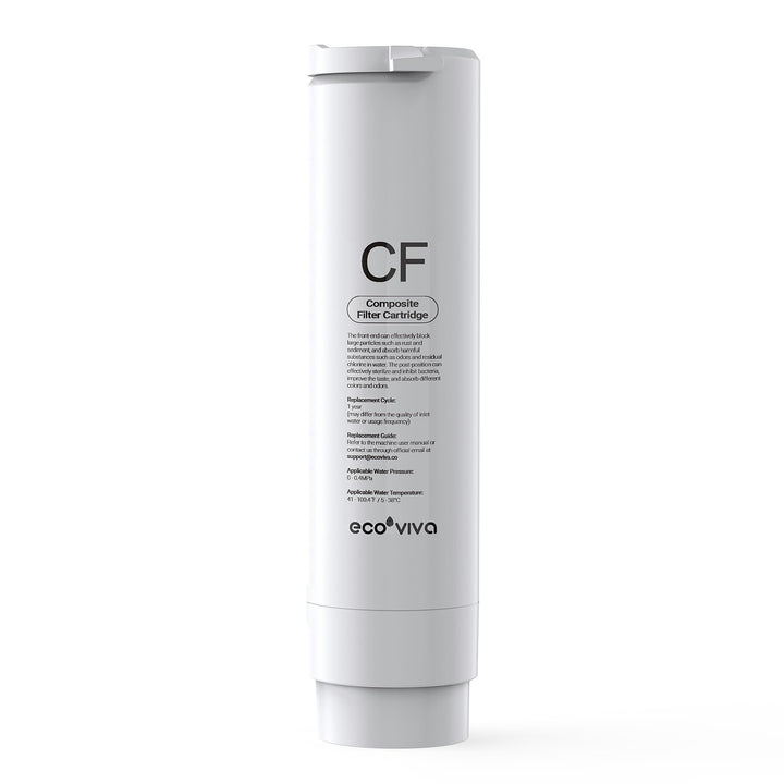Ecoviva Ersatz-CF-Filterkartusche für Arbeitsplatten-Umkehrosmoseanlage WP-RO-200G, CF