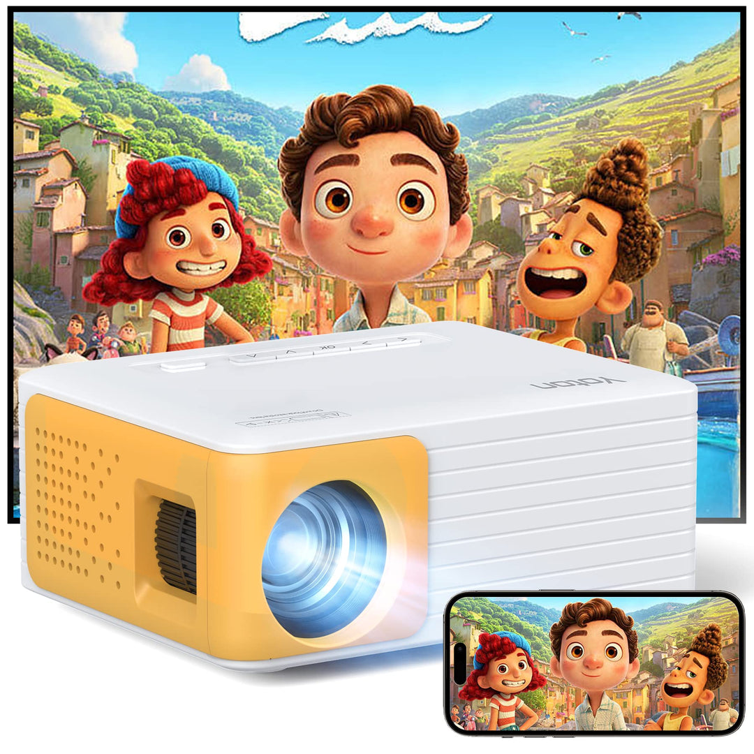 Mini Beamer Handy - WiFi Bluetooth Projektor Full HD 1080P Unterstützt, YOTON Video Beamer Kompatibe