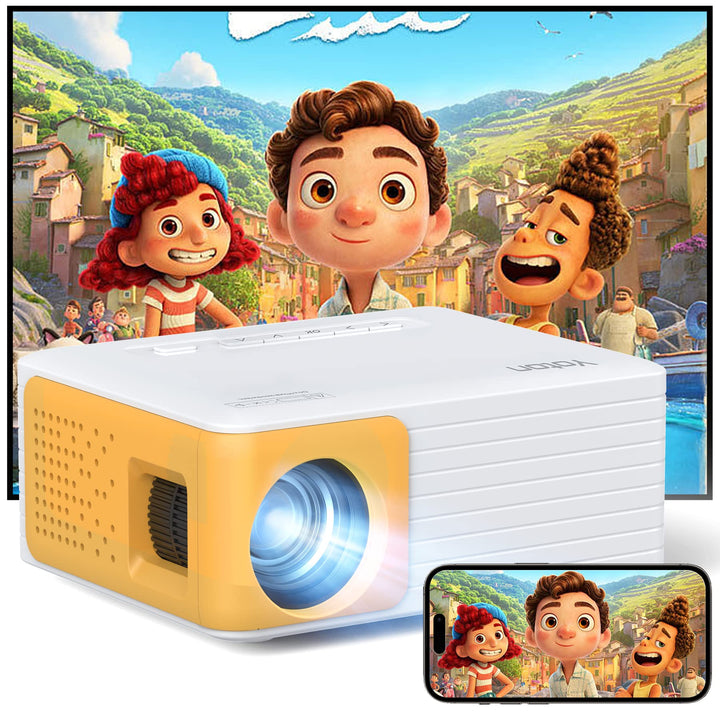 Mini Beamer Handy - WiFi Bluetooth Projektor Full HD 1080P Unterstützt, YOTON Video Beamer Kompatibe