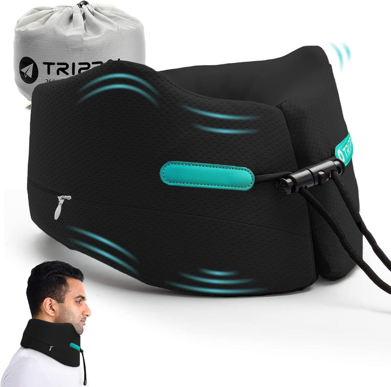 Joscoal Reisekissen Nackenkissen Reisekissen für Flugzeug Nackenhörnchen Memory Foam Travel Pillow A