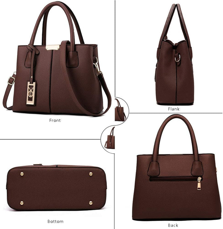 COCIFER Geldbörsen und Handtaschen für Damen, Schultertasche, Tragegriff, Satchel D Kaffee, D Kaffee