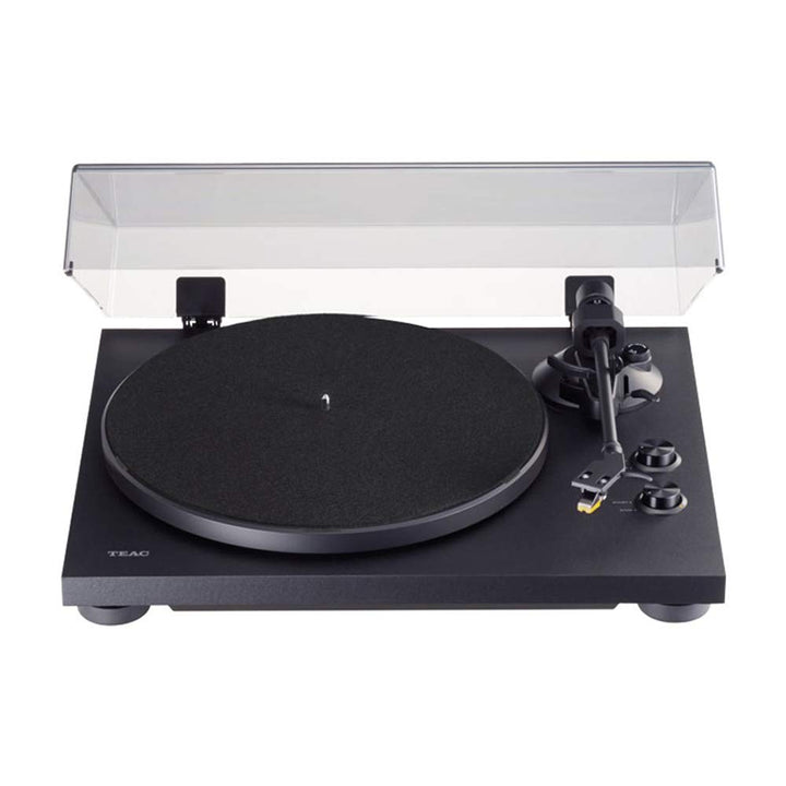 TEAC TN-280BT Analoger Plattenspieler mit Phono EQ und Bluetooth, 2 Gänge, Schwarz, Schwarz