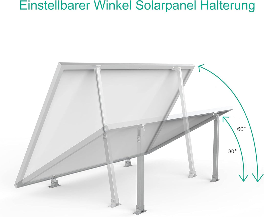 TEOV Solarmodul Halterung 0-60° Individuell Verstellbar Pv Modul Halterung, Solarmodul Halterung füR