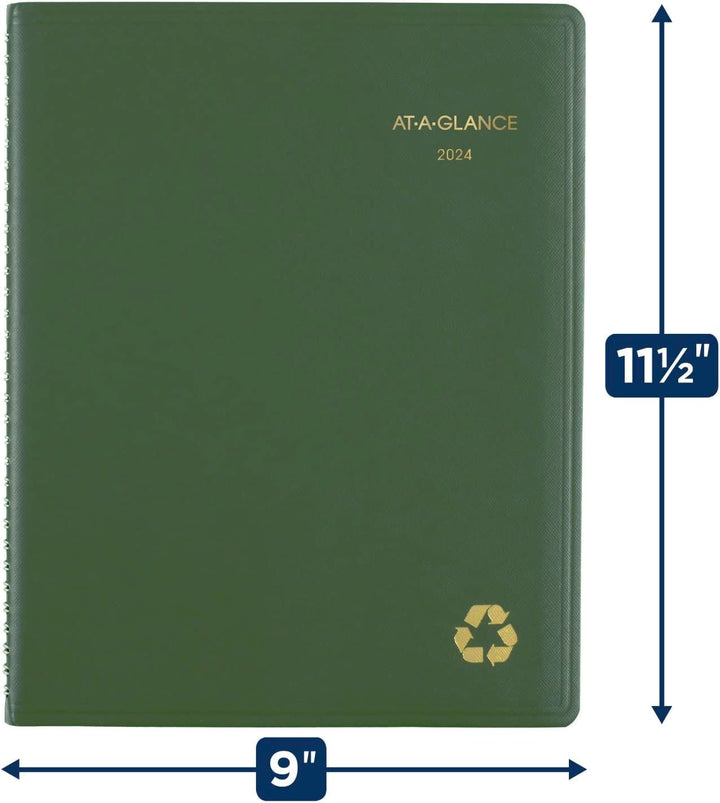AT-A-GLANCE 2024 Wochen- und Monatsplaner, Viertelstündliches Terminkalender, 21,6 x 27,9 cm, gross,