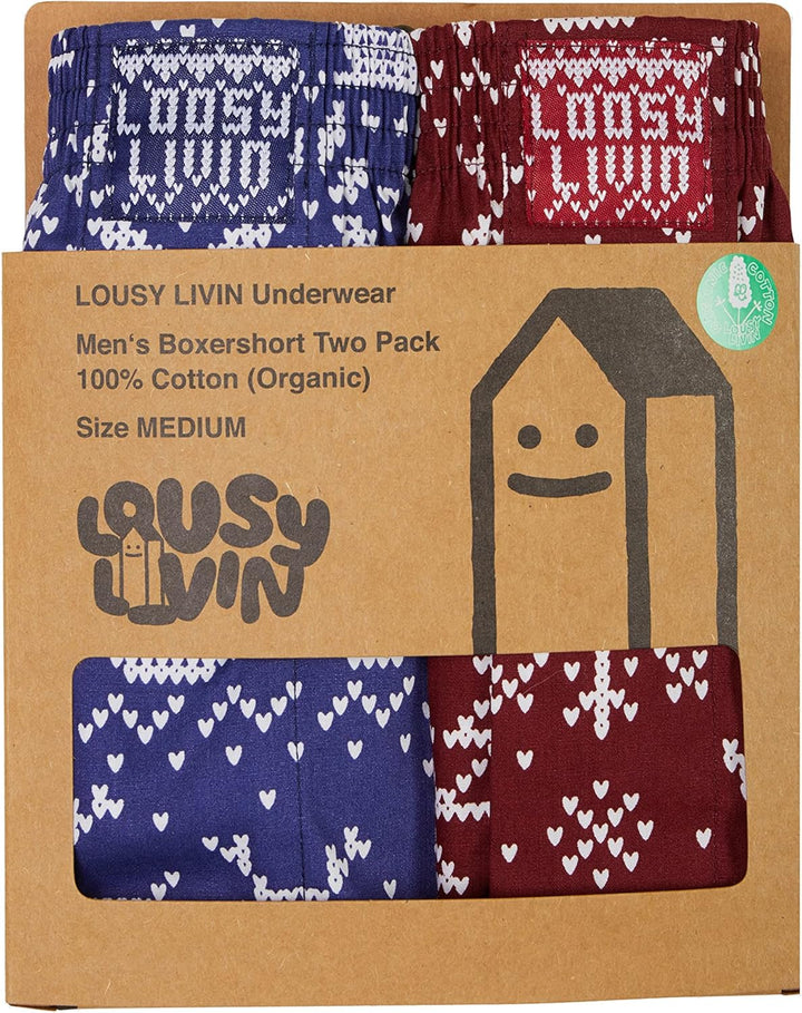 Lousy Livin 2pack Scandi Boxershorts XL Lila, Jade, XL Lila, Jade
