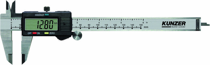 KUNZER 7EMS01 Messschieber – elektronisch mit digitaler Anzeige - Messbereich 0-150 mm – Edelstahl -