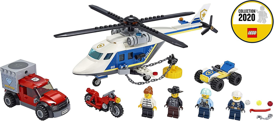 LEGO 60243 City Police Verfolgungsjagd mit dem Polizeihubschrauber Spielzeug, Spielzeug