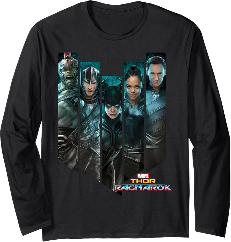 Marvel Thor Ragnarok Group Shot Panels Langarmshirt