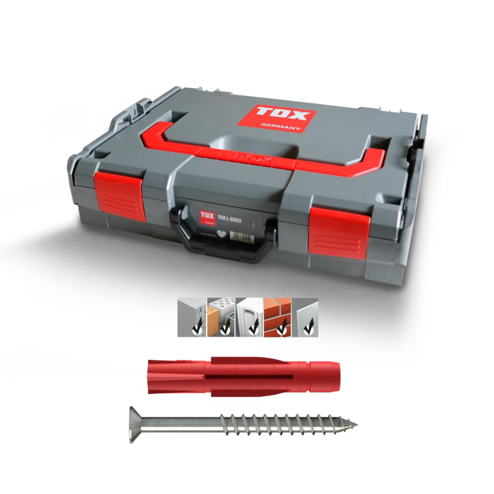 TOX L-BOXX Sortimentskoffer Allround Tri, effektiv, robust, belast- &amp; stapelbar &amp; Tri Allzweckdübel