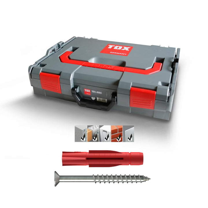 TOX L-BOXX Sortimentskoffer Allround Tri, effektiv, robust, belast- &amp; stapelbar &amp; Tri Allzweckdübel