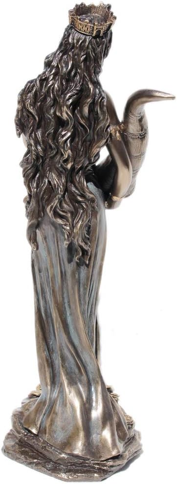 US 29,5 cm gebliebene griechische Göttin Fortuna Kaltgussbronze-Figur