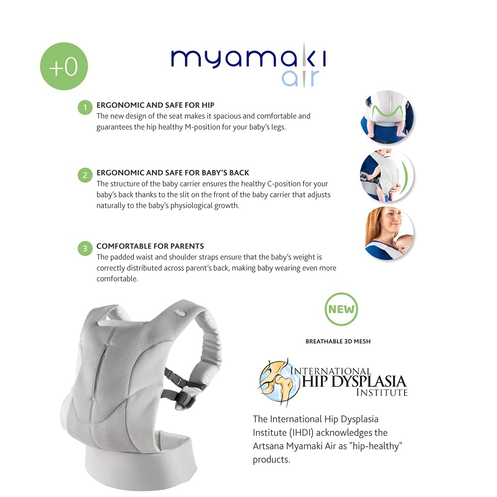 Chicco Babytrage Myamaki Air, ergonomisch und sicher für Babys Hüfte und Rücken, atmungsaktives 3D-G