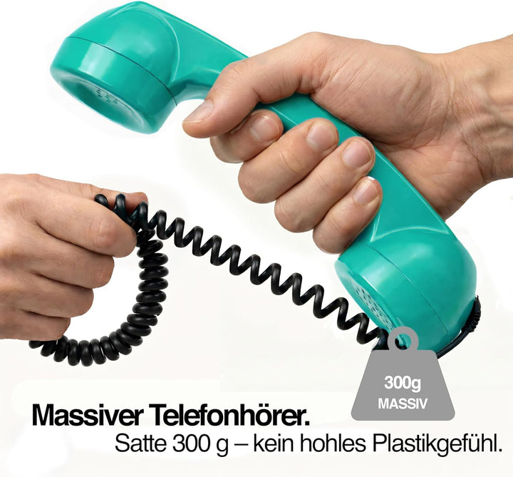 Opis 60s Micro - Retro Handyhörer für Android Smartphones, Tablets, Notebooks und Handys in der Form