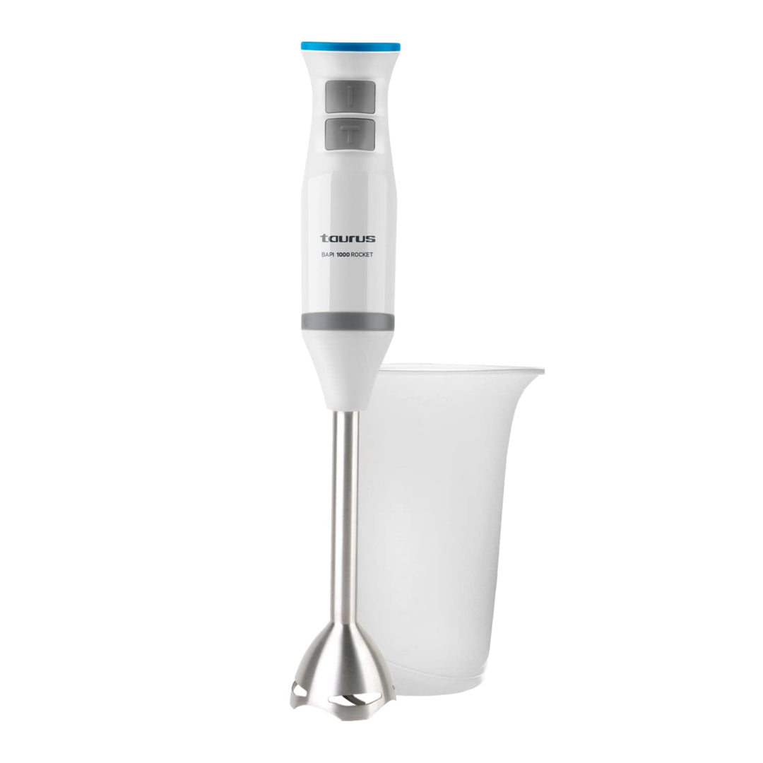 Taurus Bapi 1000 Rocket Inox - Stabmixer. Schlagen und hacken. 1200W. Inklusive Messbecher. Anti Spl