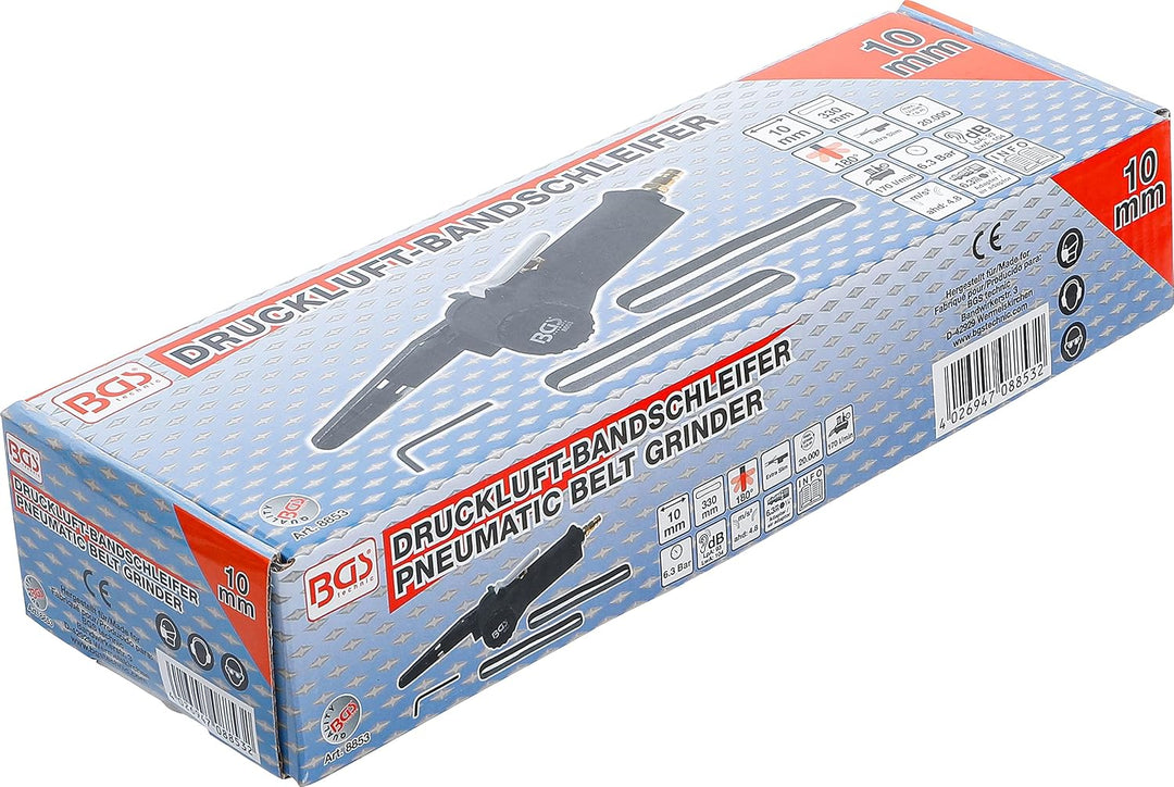BGS 8853 | Druckluft-Bandschleifer | für Schleifbänder 330 x 10 mm | 20000 U/min | stufenlos