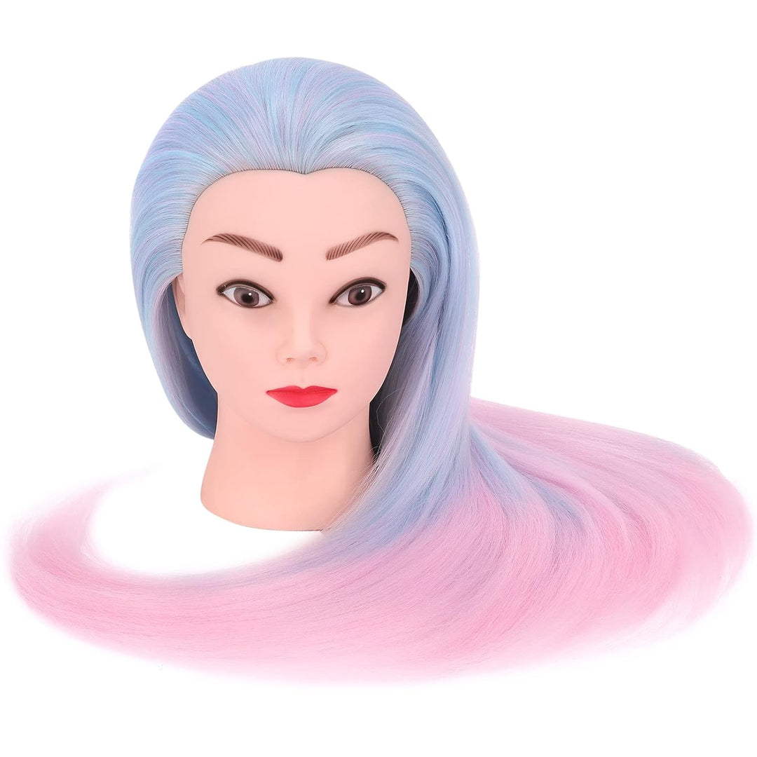 TopDirect Trainingskopf für Friseure 75cm/29.5 Zoll Frisurenkopf Langhaar 100% Synthetische Haare Üb
