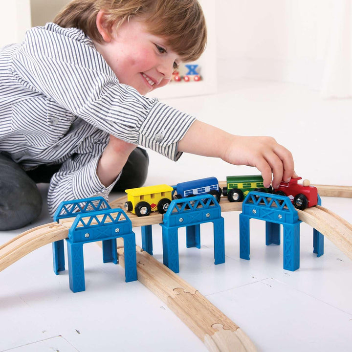 Bigjigs Rail 3 Brückteile Zum Stapeln Oder Verbinden