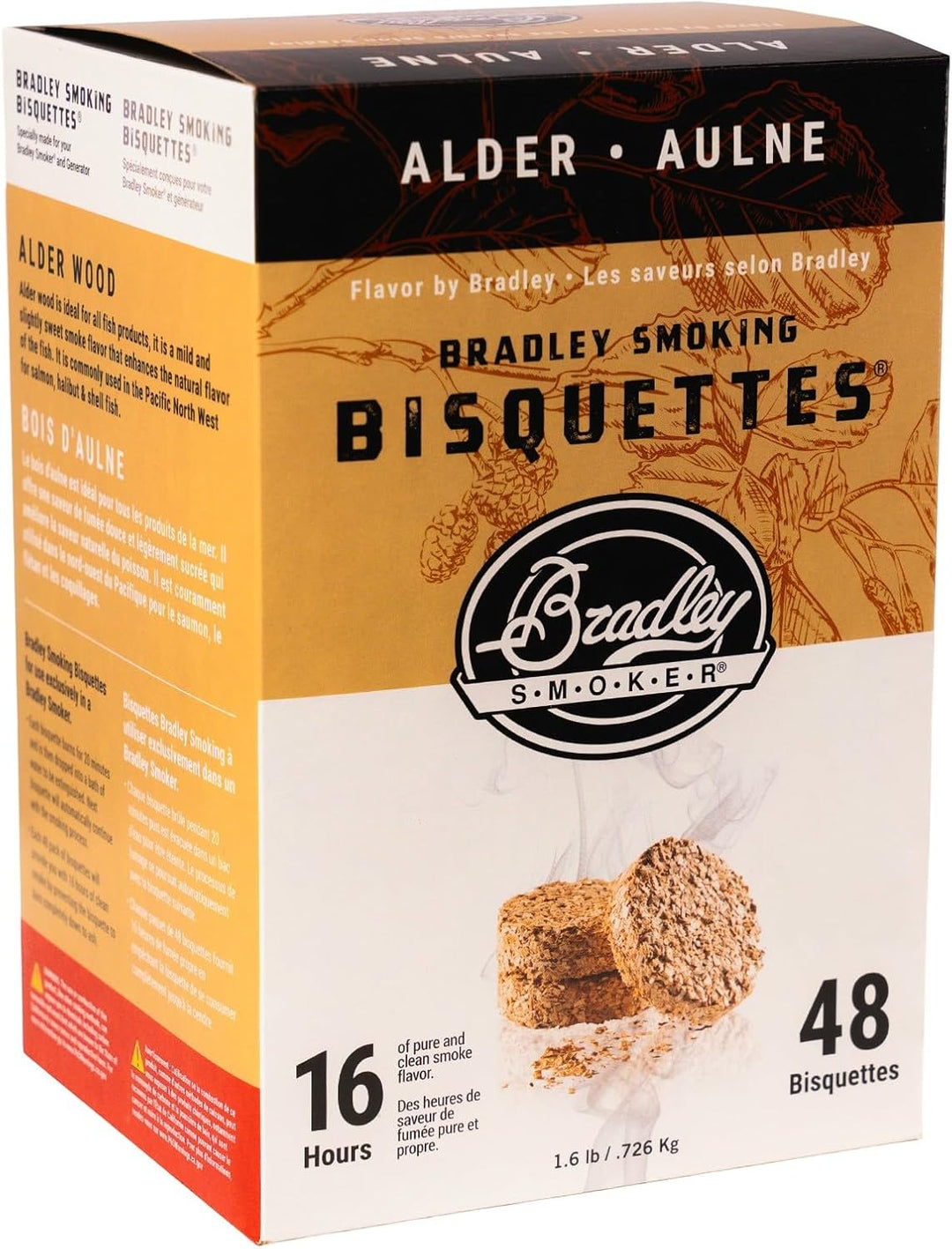 Bradley Smoker BTAL48 Erle Bisquetten 48 Pack