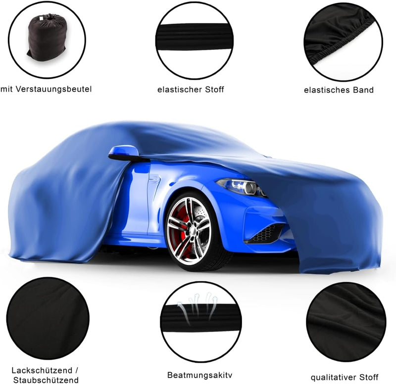 LST Autoabdeckung Indoor – lackschonende und Dehnbare Autogarage. Car Cover Innenbereich für Autohäu