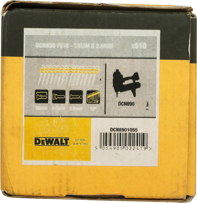 Box von 510 Standard -Betonspitzen zum Nageln von 2,6 x 55 mm - Dewalt - DCN8901055