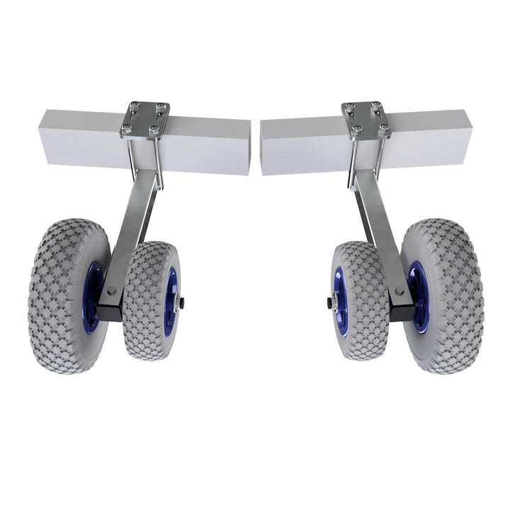 SUPROD 1 Paar Auffahrhilfe Zentriereinrichtung Sliphilfe Boot Trailer PU-Reifen ZENDW-260-PU grau/bl