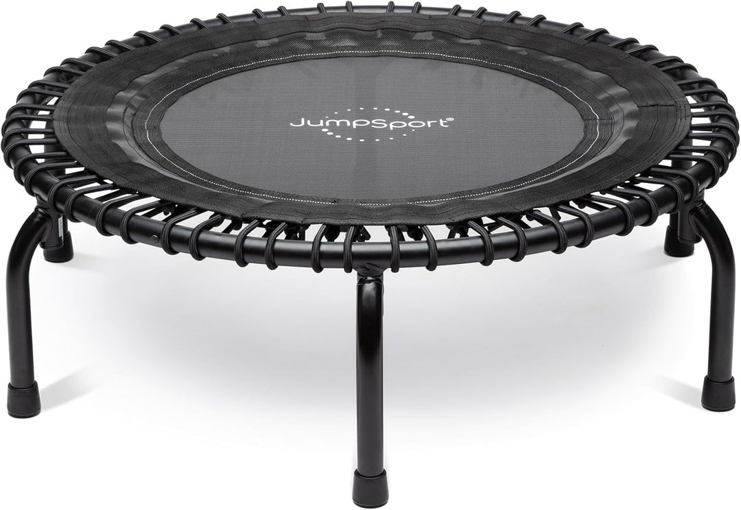 *Testsiegertrampolin* - JumpSport Fitnesstrampolin-Premium Minitrampolin- Einzelgummiseile (Modell 3