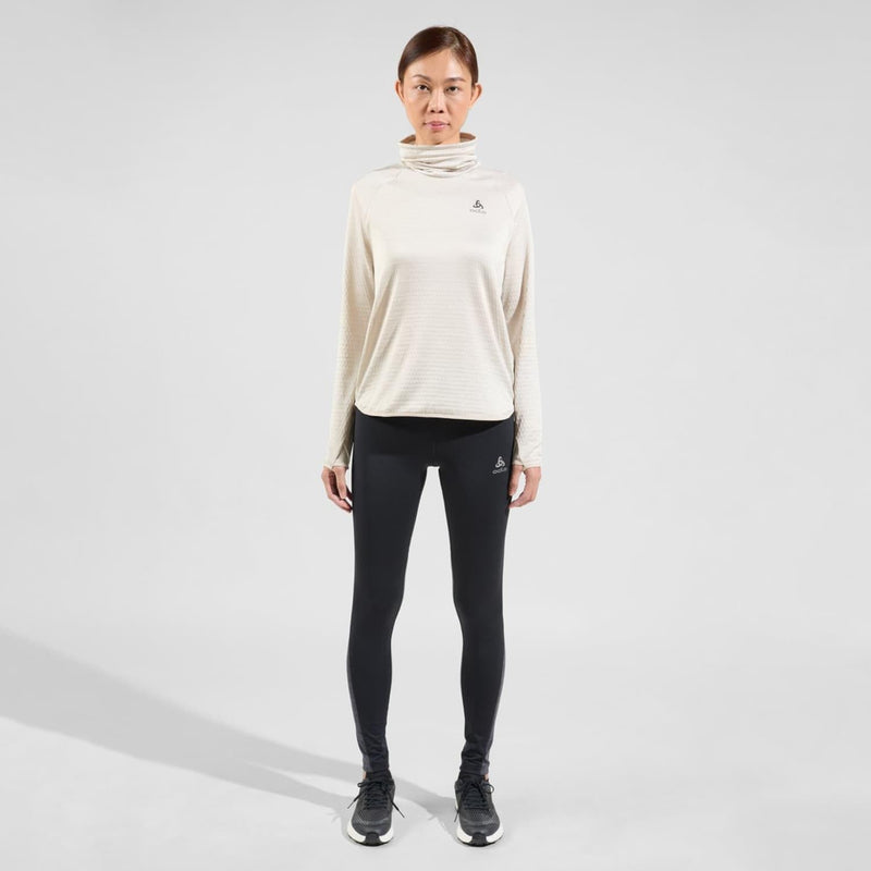 Odlo Damen Run Easy Warm_313611 Laufoberteil M Silver Cloud Melange, M Silver Cloud Melange