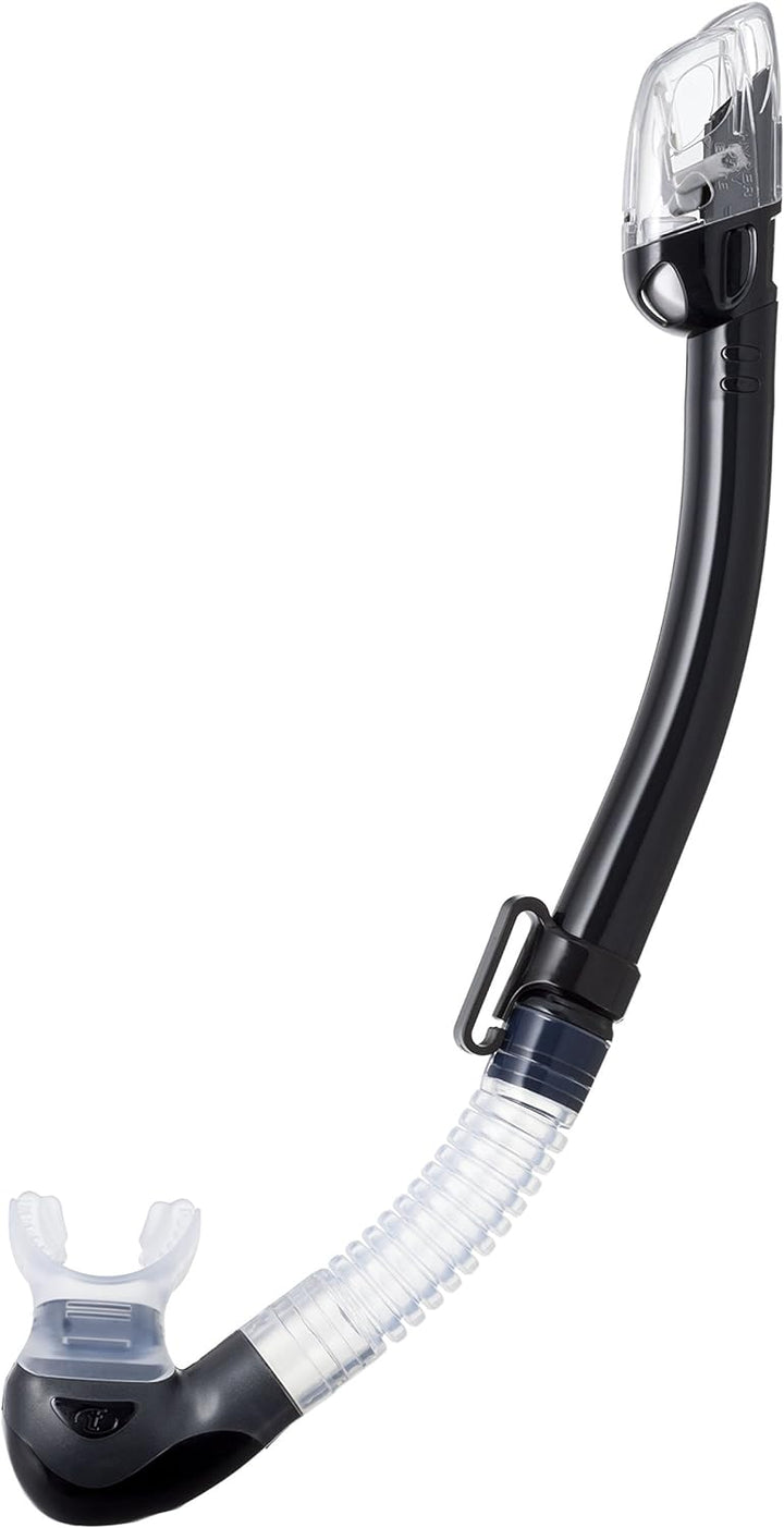 Trocken schnorchel Tusa Hyper Dry Elite 2 - tauchen erwachsene Schwarz, Schwarz
