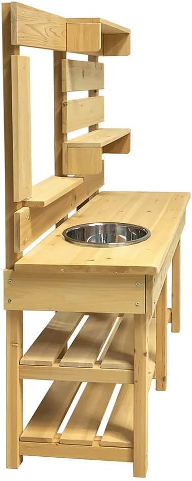 Home Deluxe - Matschküche MANDU - Masse: 103 x 35 x 110 cm - aus Tannenholz, inkl. komplettem Zubehö