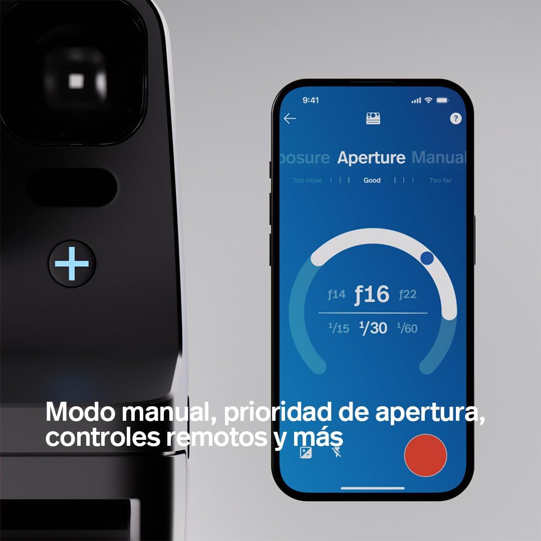 Polaroid - Now+ Gen 3 - Sofortbildkamera mit Bluetooth-Verbindung - Bundle Kamera + Farbfilm (16 Fot