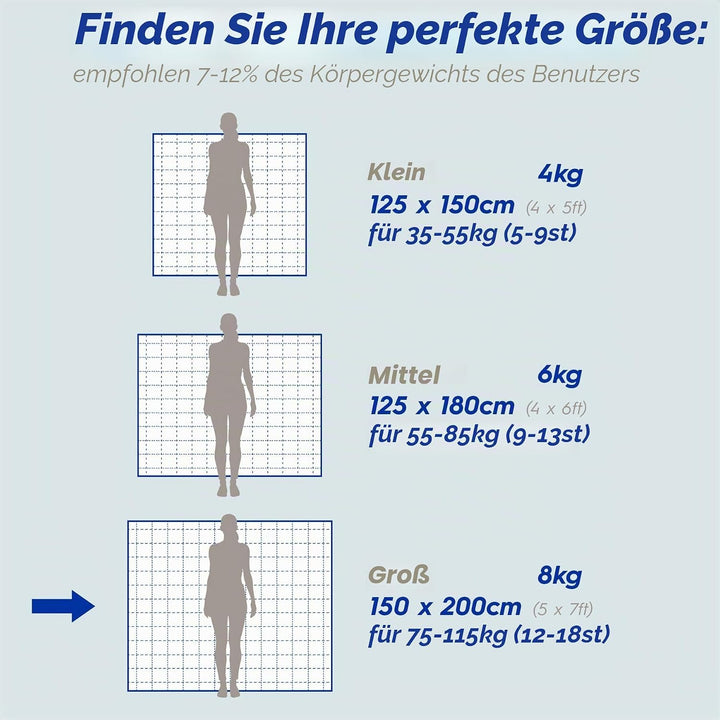 Harbour Housewares Gewichtsdecke mit Aufbewahrungstasche - 150 x 200cm - 8kg - Rosa - 1x Schwer Erwa