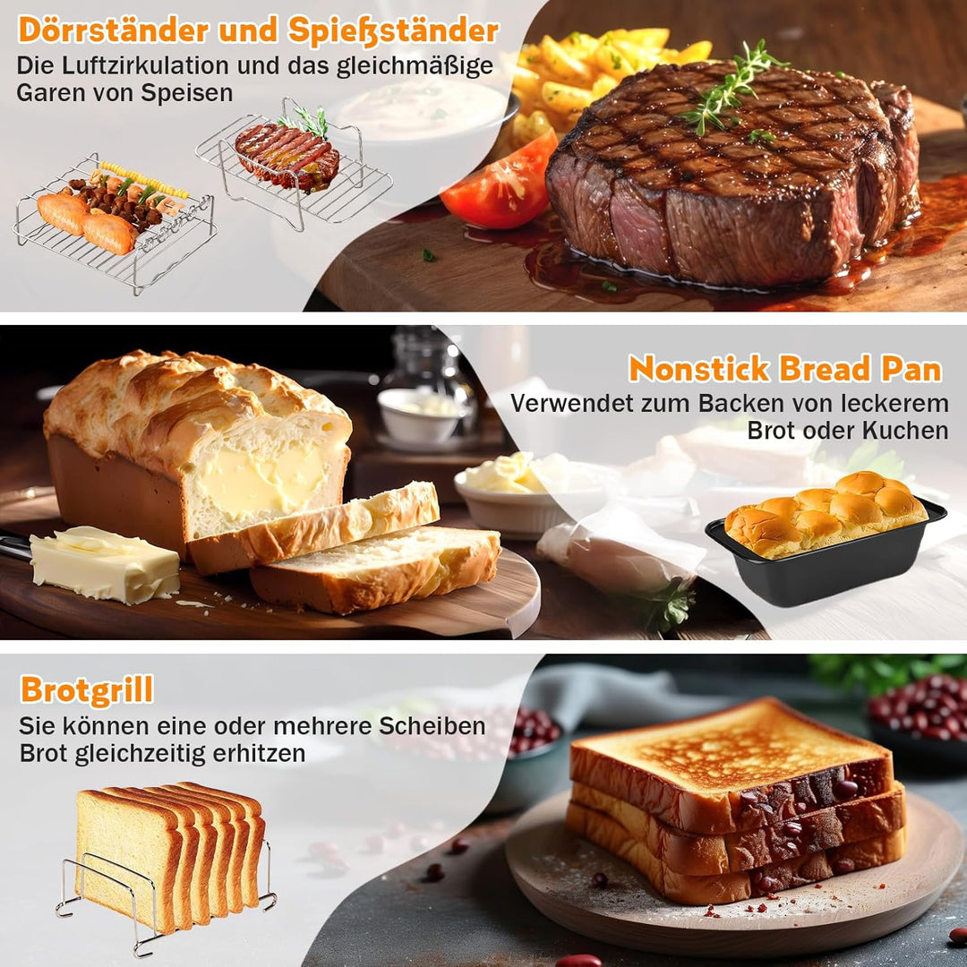 HLElUKT Ninja Heissluftfritteuse Zubehör,Airfryer Zubehör für Ninja Foodi Max Dual Zone Heissluftfri