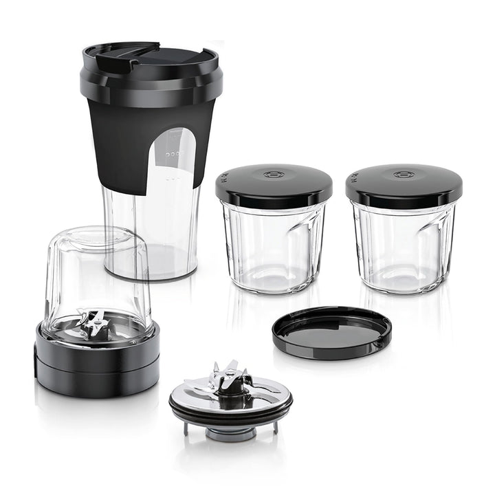 Bosch Zubehör-Set TastyMoments MUZ45XTM1, 5-in-1 Multi-Zerkleinerer-Set (Mixen, Mahlen, Hacken, Aufb