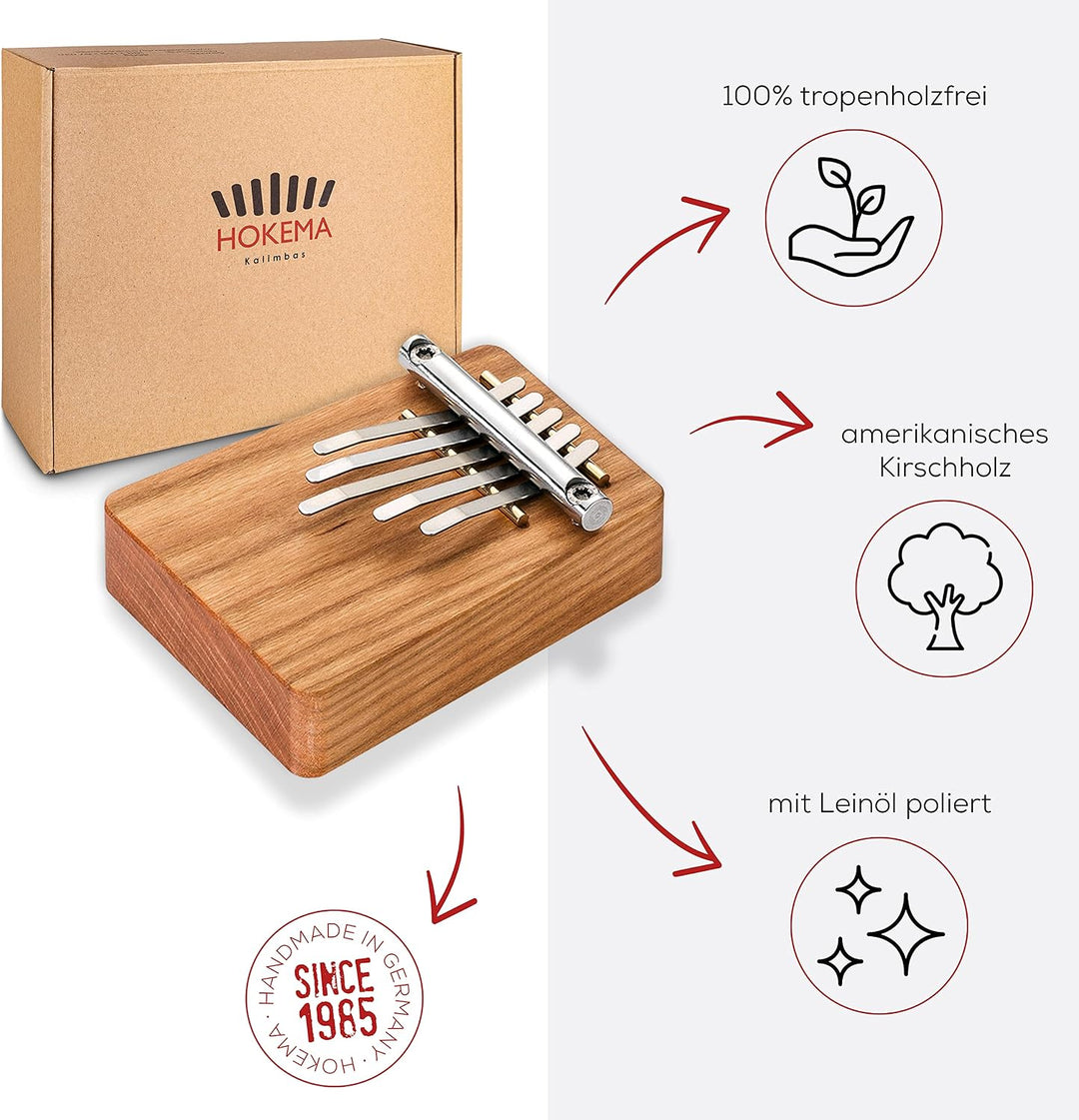 Hokema Kalimba B5 - Das Original handgefertigt in Deutschland - Daumenklavier - Leicht zu lernendes