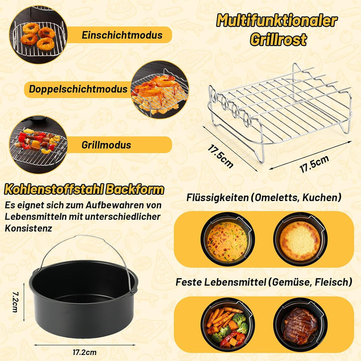 Heissluftfritteuse Zubehör - Airfryer Zubehör für Philips Airfryer 2000 Series NA229/00 NA220 4,2L H
