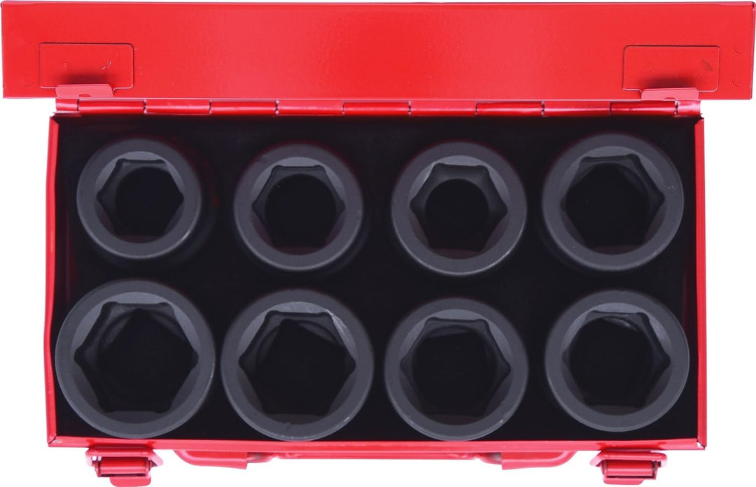 KS Tools 515.0610 1" Sechskant-Kraft-Stecknuss-Satz, kurz, 8-tlg.