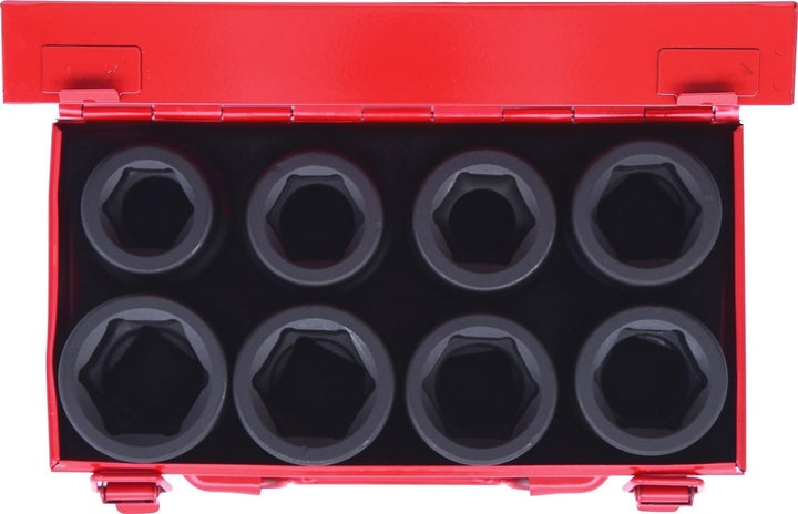 KS Tools 515.0610 1" Sechskant-Kraft-Stecknuss-Satz, kurz, 8-tlg.