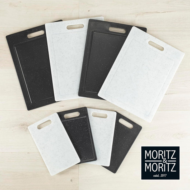Moritz &amp; Moritz 4x Schneidebrett Kunststoff Set in 2 Grössen - Schneidebretter BPA frei - Küchenbret